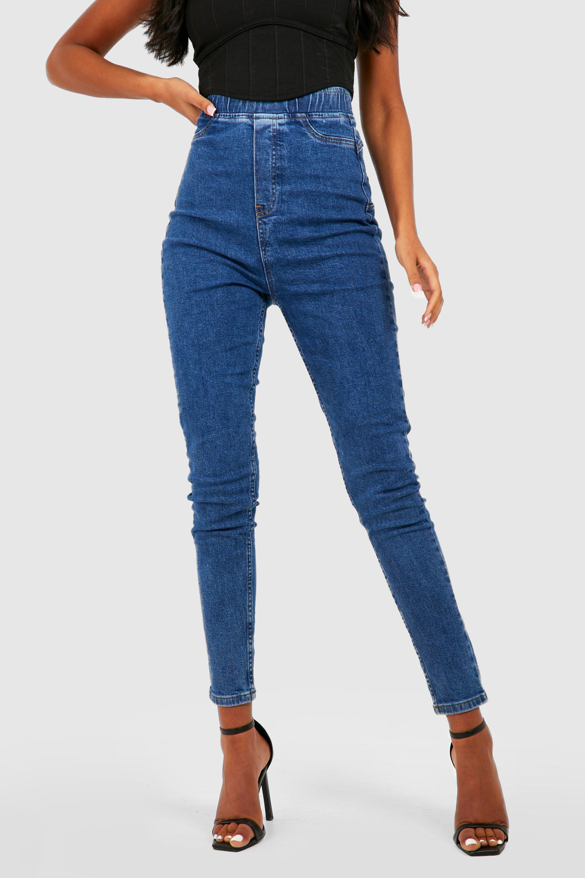 Womens tall pull cheap on jeans